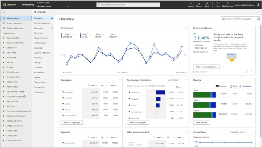 Microsoft advertising nieuws ontwerp 