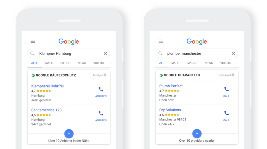 Google shoppen in omgeving